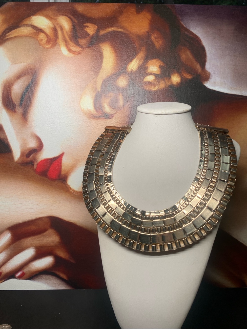 Gold Collar Statement Necklace by Pearl & Butler